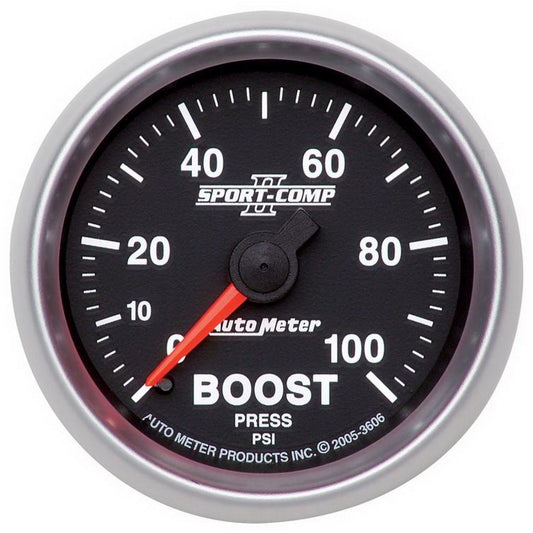 Autometer 2-1/16in 0-100 PSI Mechanical Boost Gauge