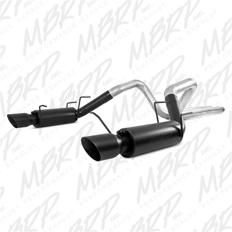 MBRP 11-14 Ford Mustang GT 5.0L 3in Cat Back Dual Split Rear Race Version 4in Tips - Black-thumbmail-3