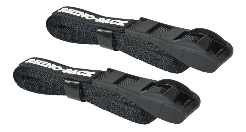 Rhino-Rack Rapid Tie Down Straps w/Buckle Protector - 3.5m/11.5ft - Pair - Black-thumbmail-4