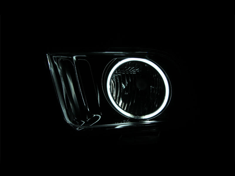 ANZO 2005-2009 Ford Mustang Crystal Headlights w/ Halo Black (CCFL)-thumbmail-18