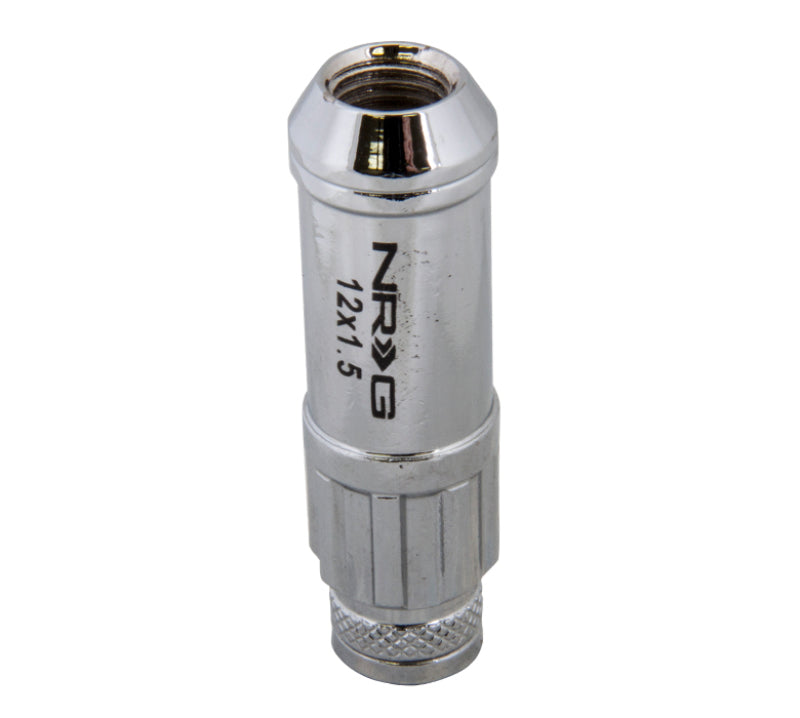 NRG 700 Series M12 X 1.5 Steel Lug Nut w/Dust Cap Cover Set 21 Pc w/Locks & Lock Socket - Silver-thumbmail-4
