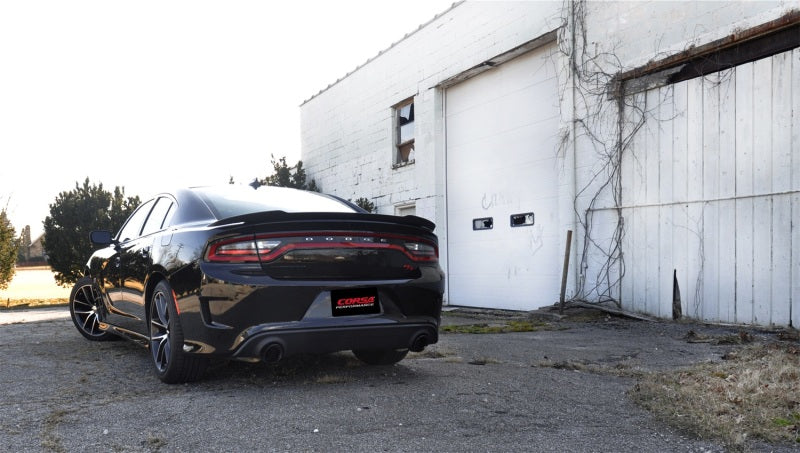 Corsa 15-16 Dodge Charger SRT / Scat Pack / R/T 6.4L Black Sport Cat-Back Exhaust-thumbmail-3