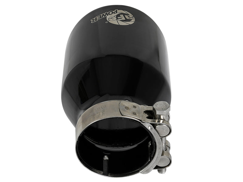 aFe MACH Force-Xp 409 SS Clamp-On Exhaust Tip 2.5in. Inlet / 4in. Outlet / 6in. L - Black-thumbmail-7