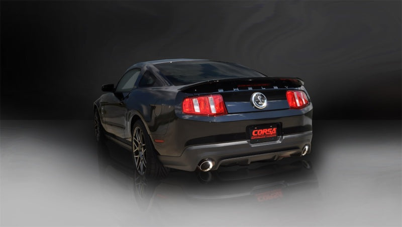 Corsa 11-12 Ford Mustang Shelby GT500 5.4L V8 Polished Sport Axle-Back Exhaust-thumbmail-3