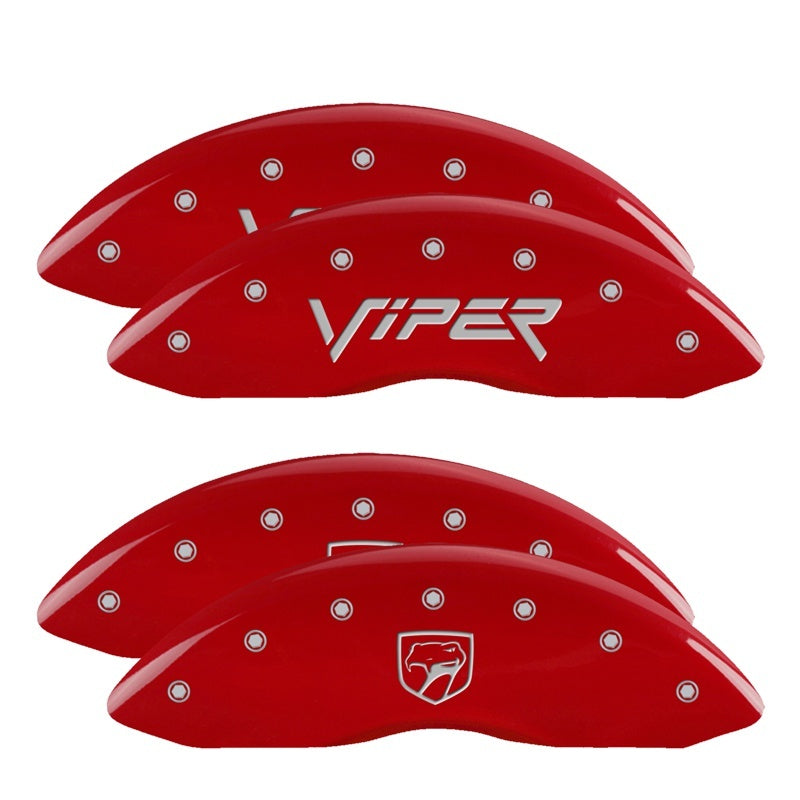 MGP 4 Caliper Covers Engraved Front Gen 2/Viper Engraved Rear Gen 2/Snake Red finish silver ch-thumbmail-3