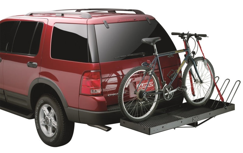 Lund Universal Cargo Bike Attachment 20x60 Non-Folding Steel Carrier - Black-thumbmail-3