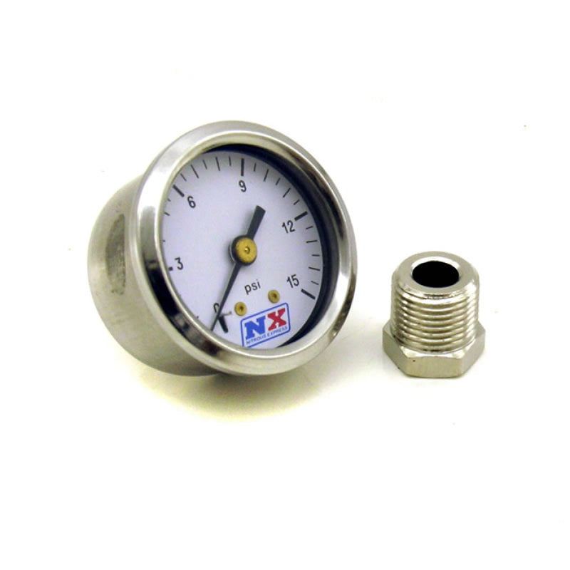 Nitrous Express Pressure Gauge (0-15 PSI w/Adaptor)-thumbmail-2