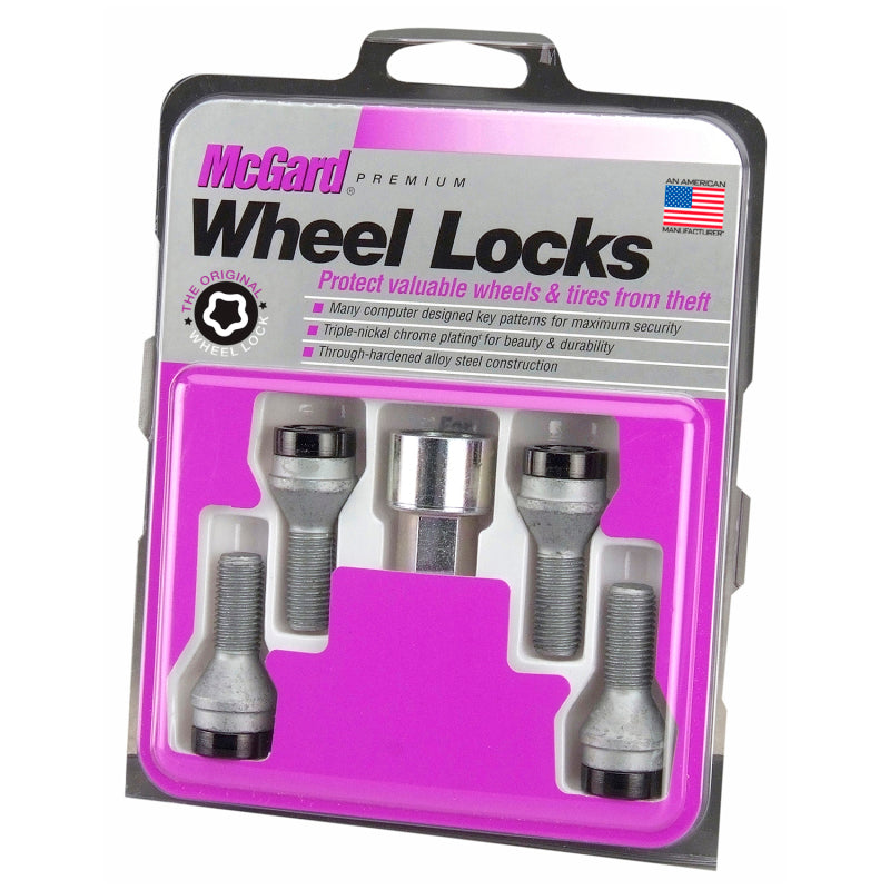 McGard Wheel Lock Bolt Set - 4pk. (Cone Seat) M12X1.25 / 17mm Hex / 22.0mm Shank Length - Black-thumbmail-7