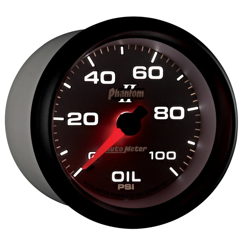 Autometer Phantom II 2-5/8in 100 PSI Mechanical Oil Pressure Gauge-thumbmail-6