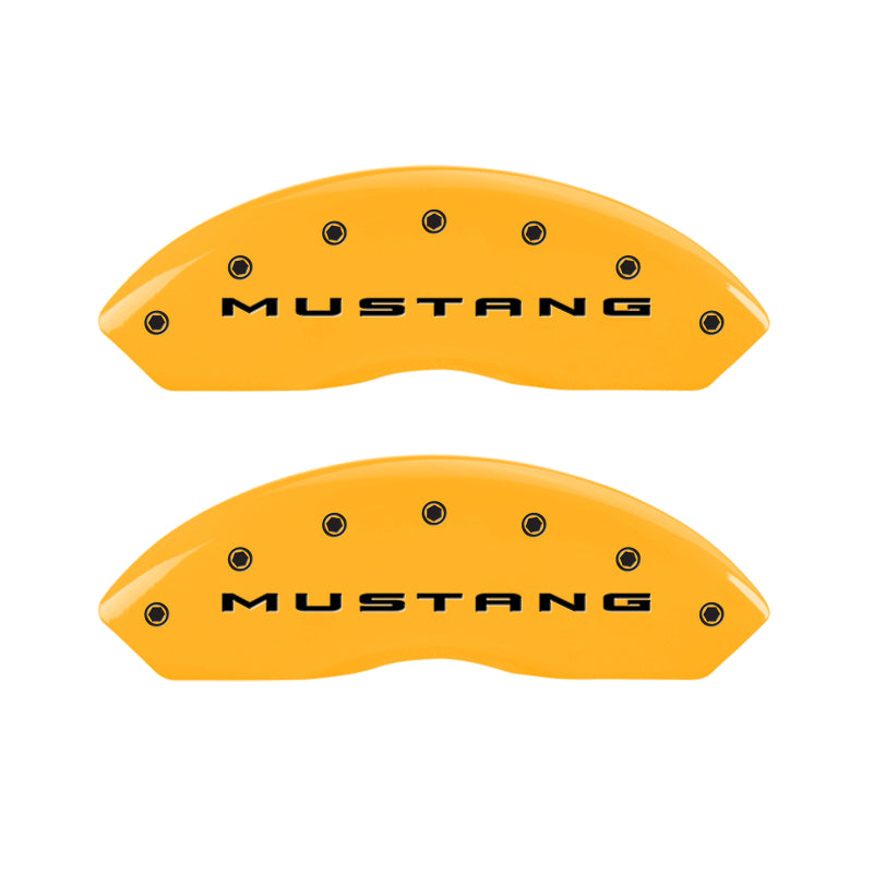 MGP 4 Caliper Covers Engraved Front 2015/Mustang Engraved Rear 2015/Bar & Pony ylw finish black ch-thumbmail-3
