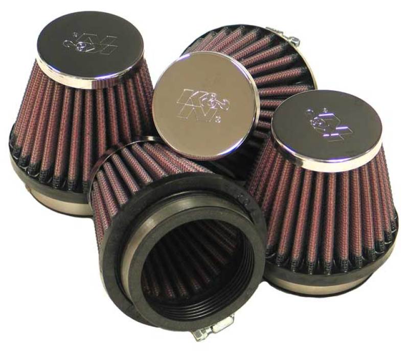 K&N Universal Chrome Filter 2.125 in Flange ID / 3in Base OD / 2in Top OD / 2.75in H (4 per box)-thumbmail-2