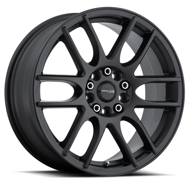 Raceline 141B Mystique 16x7in / 4x100/4x108 BP / 40mm Offset / 72.62mm Bore - Satin Black Wheel-thumbmail-1