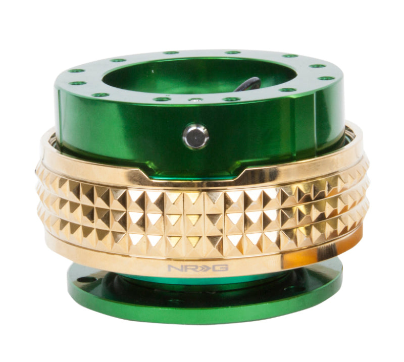 NRG Quick Release Kit - Pyramid Edition - Green Body / Chrome Gold Pyramid Ring-thumbmail-2