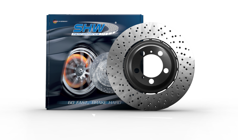 SHW 18-19 Porsche 911 GT3 4.0L w/o Ceramic Brakes Right Rear Drilled-Dimpled Lightweight Brake Rotor