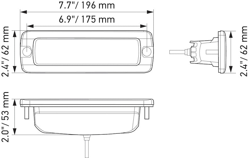 Hella Universal Black Magic 6 L.E.D. Flush Mount Mini Light Bar - Flood Beam-thumbmail-19