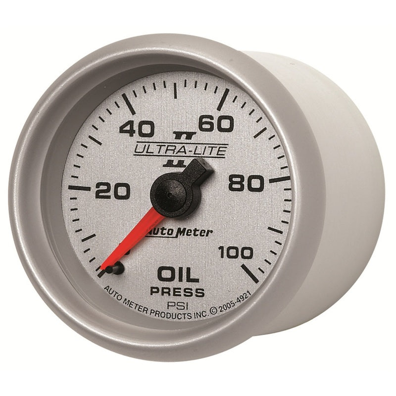 Autometer Ultra-Lite II 52mm 0-100 PSI Mechanical Oil Pressure Gauge-thumbmail-5