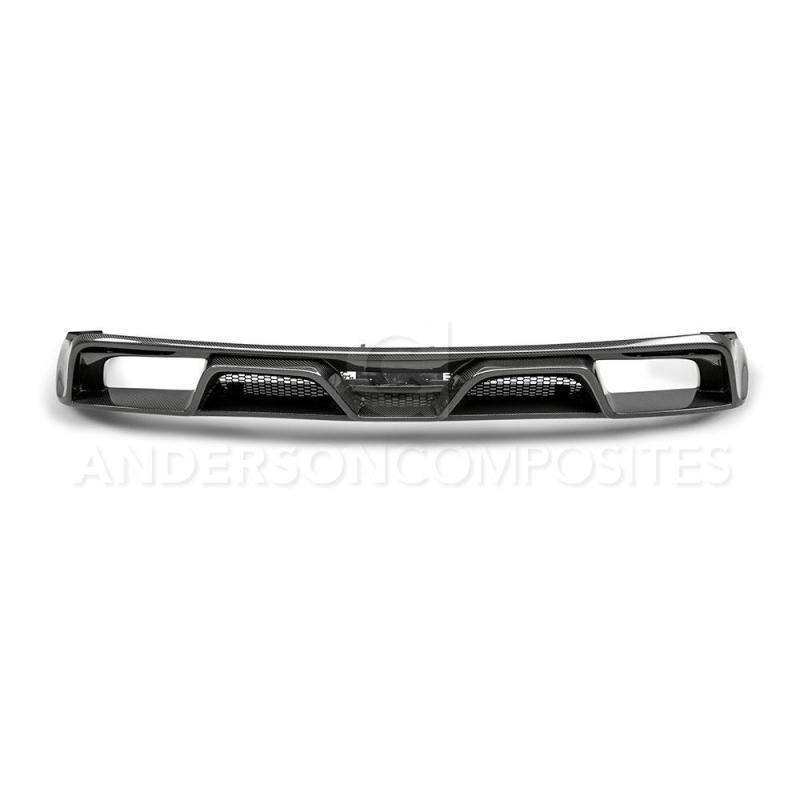 Anderson Composites 15-16 Ford Mustang R-Style Carbon Fiber Rear Valance (for Quad Tip Exhaust)-thumbmail-6