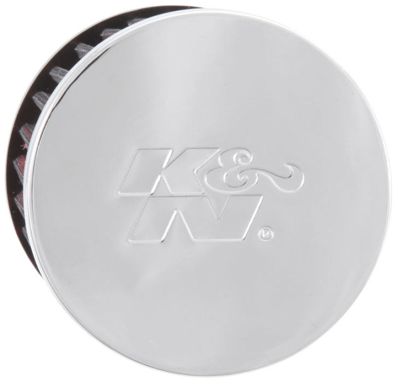 K&N Rubber Base Chrome Top Push-In Crankcase Vent Filter 3in OD x 2-1/2in H.-thumbmail-10
