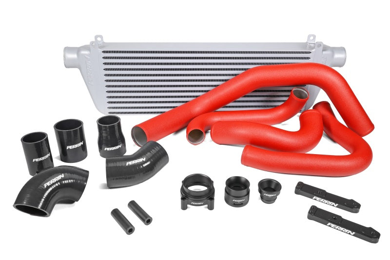 Perrin 22-23 Subaru WRX Front Mount Intercooler Kit (Red Tubes & Silver Core)-thumbmail-25