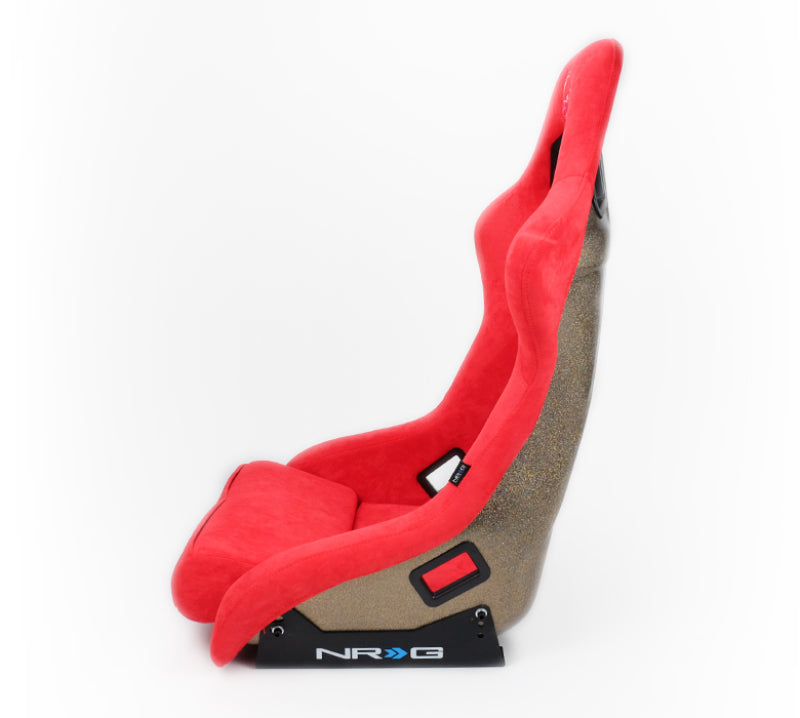 NRG FRP Bucket Seat ULTRA Edition - Large (Red Alcantara/Gold Glitter Back)-thumbmail-9
