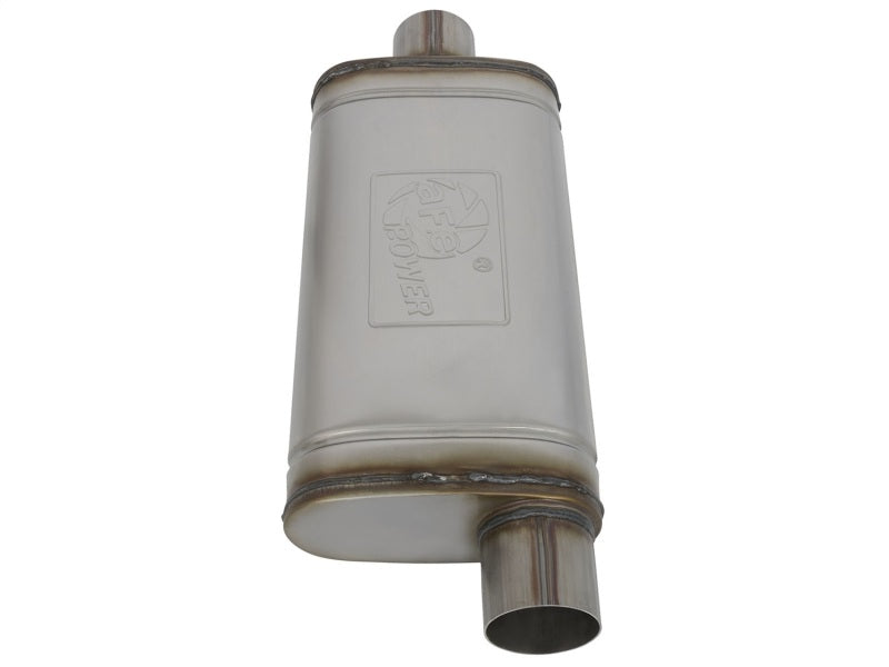 aFe MACHForce XP SS Muffler 3in Center Inlet / 3in Offset Outlet 18in L x 9in W x4in H Body-thumbmail-5