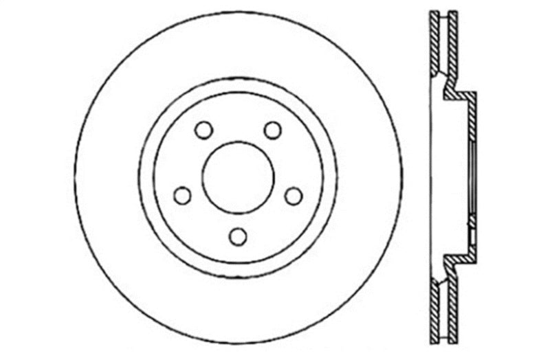 StopTech 05-09 Chrysler 300 (5.7L V8 exc SRT-8) Front Right Slotted & Drilled Rotor-thumbmail-9