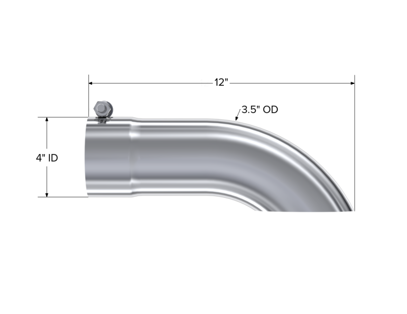 MBRP Universal Tip 3.5in O.D. Turn Down 3 inlet 12 length-thumbmail-4