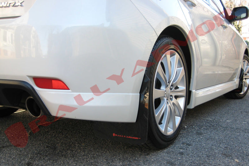 Rally Armor 08-10 Subaru WRX (Hatch & Sedan) / 08-11 Impreza 2.5i Black UR Mud Flap w/ Red Logo-thumbmail-2