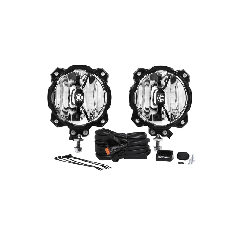 KC HiLiTES 6in. Pro6 Gravity LED Light 20w Single Mount Wide-40 Beam (Pair Pack System)-thumbmail-8