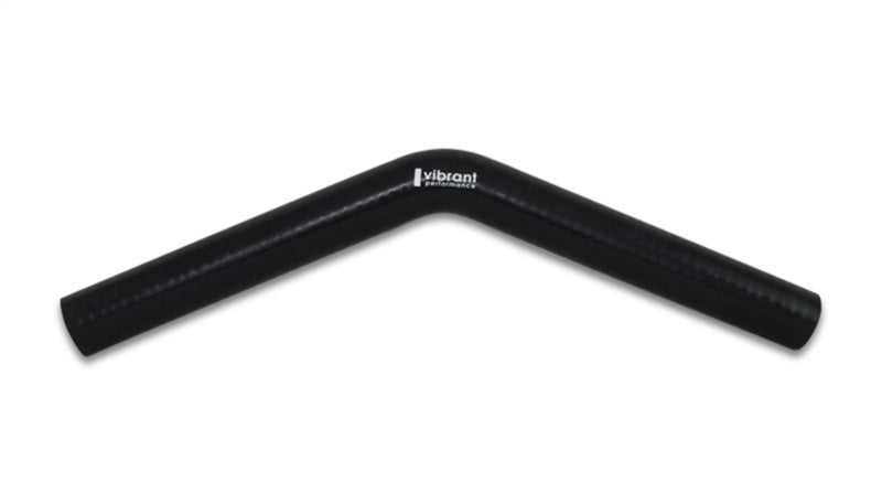Vibrant 4 Ply Reinforced Silicone Elbow Connector - 1in ID x 8in Leg 45 Deg Elbow (BLACK)-thumbmail-2