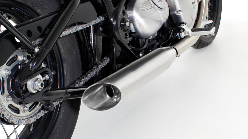 Remus 2017 Triumph Bonneville Bobber (Euro 4) Custom Slash Cut Stainless Steel Slip On - Right Side-thumbmail-1