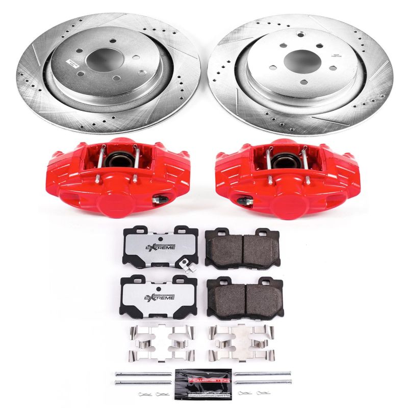 Power Stop 09-13 Infiniti FX50 Rear Z26 Street Warrior Brake Kit w/Calipers-thumbmail-1
