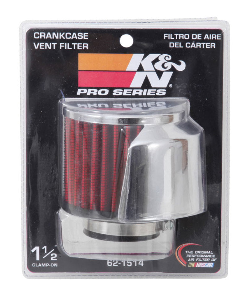 K&N 1.5in Flange ID x 3in OD x 2.5in Height Clamp On Crankcase Vent Filter-thumbmail-9