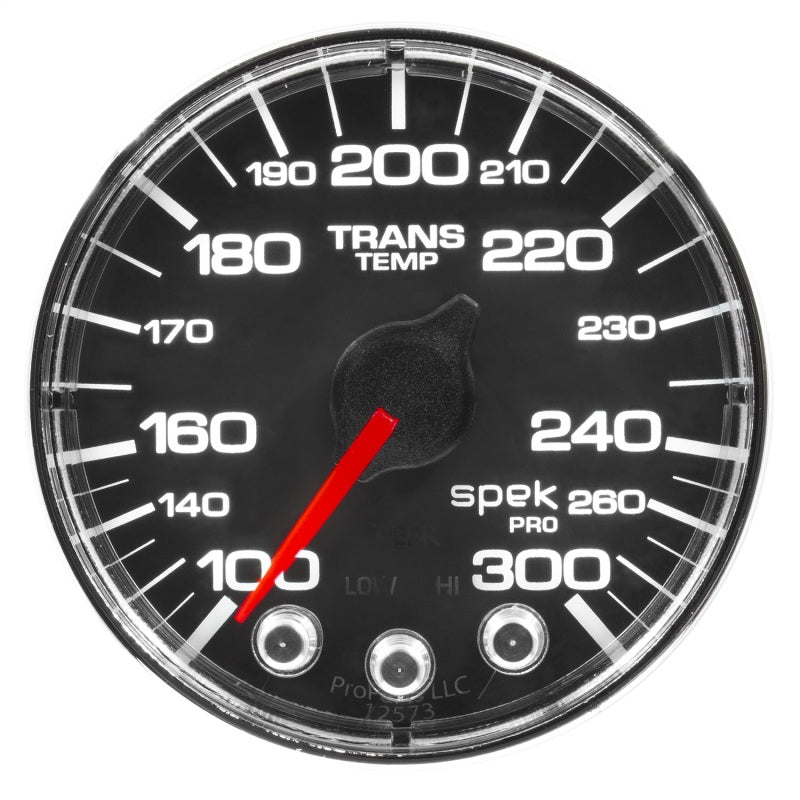 Autometer Spek-Pro Gauge Water Temp 2 1/16in 300f Stepper Motor W/Peak & Warn Blk/Chrm-thumbmail-3