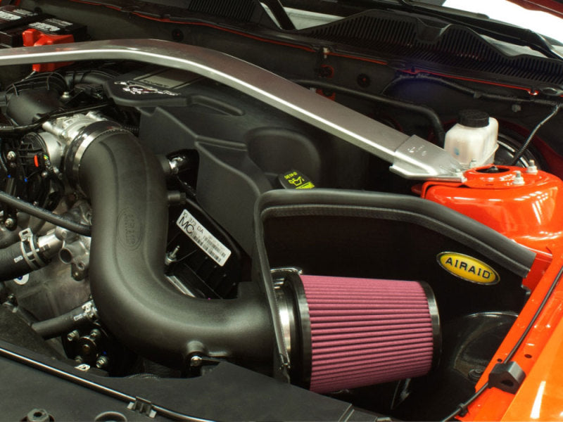 Airaid 11-14 Ford Mustang 3.7L V6 MXP Intake System w/ Tube (Oiled / Red Media)-thumbmail-4