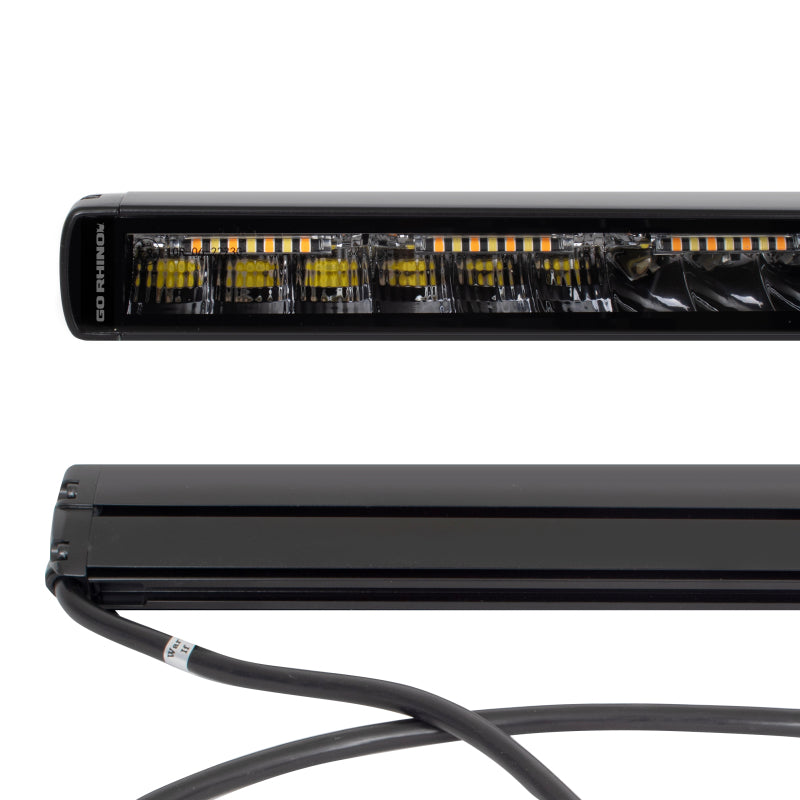 Go Rhino Xplor Blackout Combo Series Sgl Row LED Light Bar w/Amber (Side/Track Mount) 20.5in. - Blk-thumbmail-4