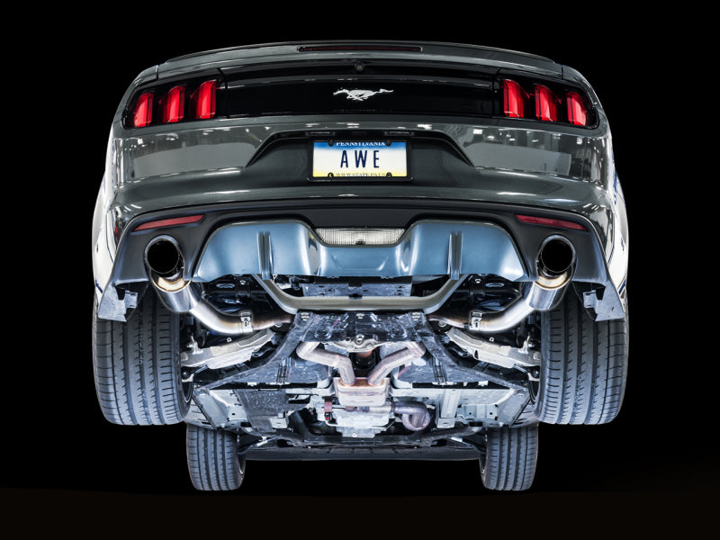 AWE Tuning S550 Mustang EcoBoost Axle-back Exhaust - Touring Edition (Diamond Black Tips)-thumbmail-13