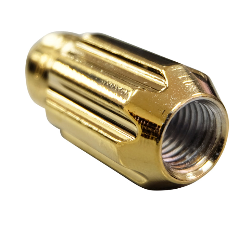 NRG 500 Series M12 X 1.5 Bullet Shape Steel Lug Nut Set - 21 Pc w/Lock Key - Chrome Gold-thumbmail-11