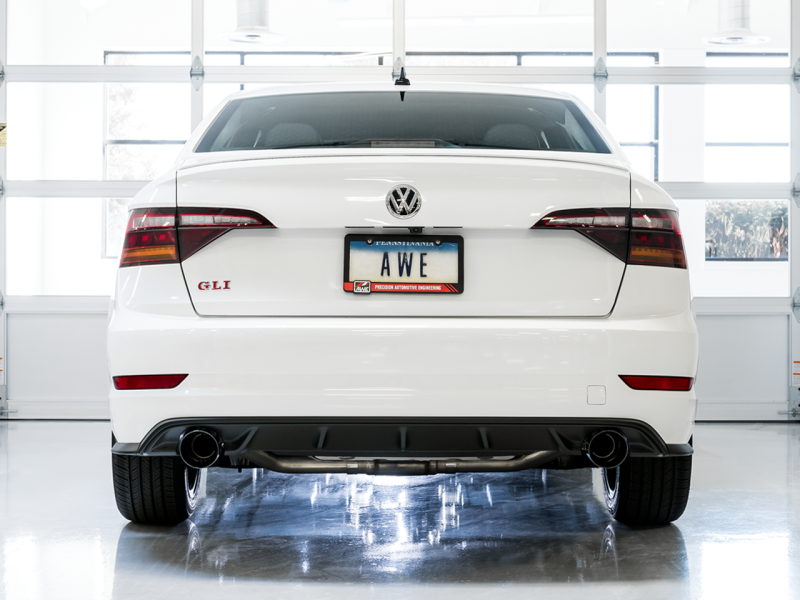 AWE Tuning 18-21 Volkswagen Jetta GLI Mk7 Track Exhaust - Diamond Black Tips (Fits High-Flow DP)-thumbmail-5