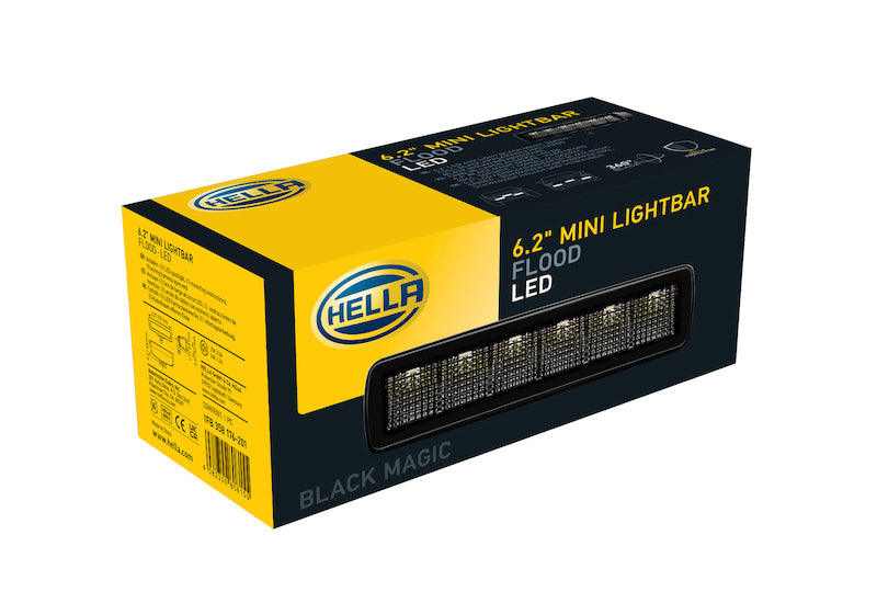Hella Universal Black Magic 6 L.E.D. Mini Light Bar - Flood Beam-thumbmail-18