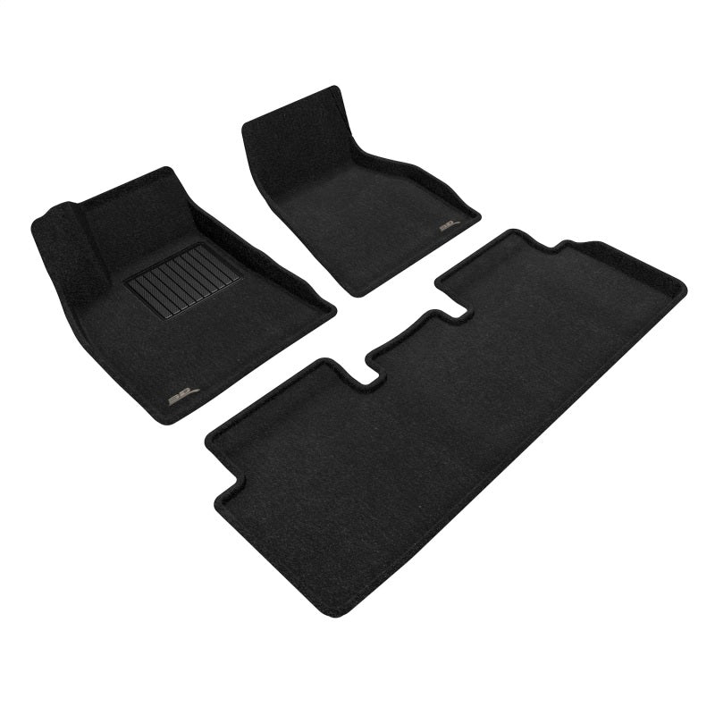 3D Maxpider 20-21 Tesla Model S Elegant Floor Mat- Black-thumbmail-2