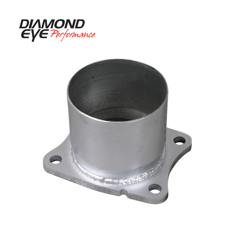 Diamond Eye ADAPTER 4-BOLT FLANGE 4in INNER DIA CLAMP-ON AL: 01-05 CHEVY/GMC 6.6L 2500/3500 CHV-FBA-thumbmail-3