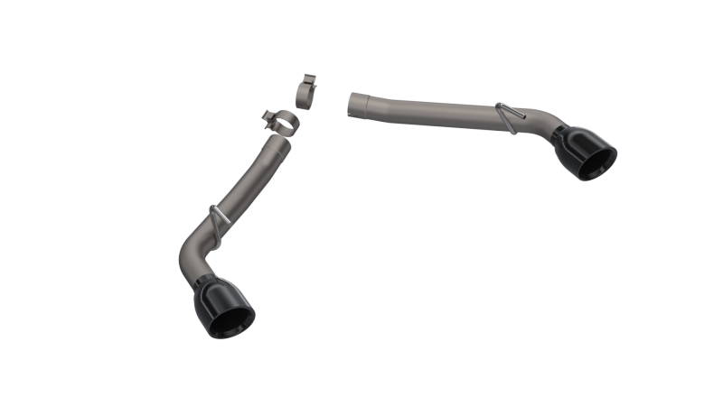 QTP 10-13 Chevrolet Camaro SS 6.2L 304SS Eliminator Muffler Delete Axle Back Exhaust w/4.5in Blk Tip-thumbmail-4