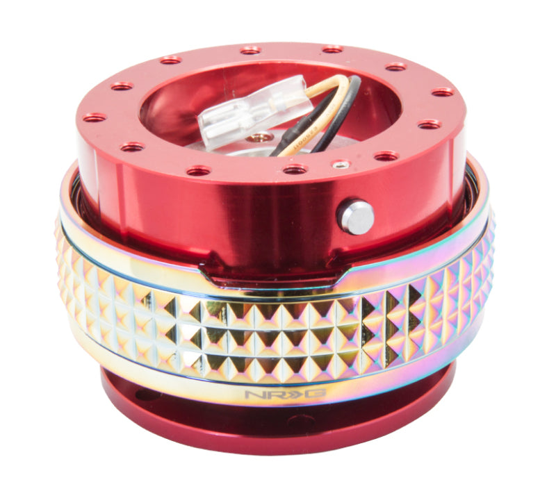 NRG Quick Release Kit - Pyramid Edition - Red Body / Neochrome Pyramid Ring-thumbmail-2
