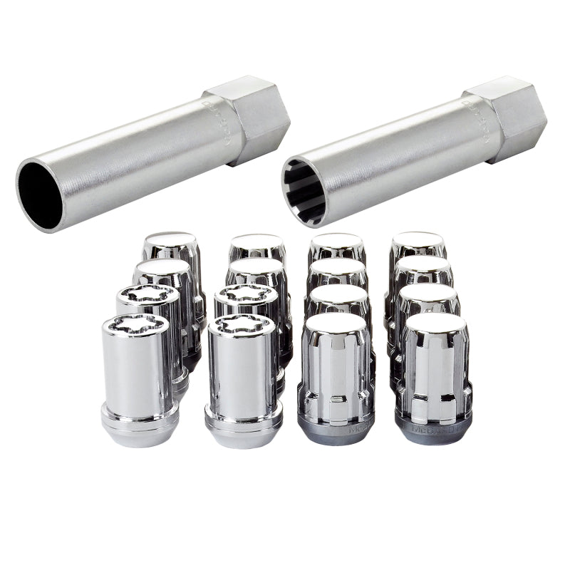McGard SplineDrive Tuner 4 Lug Install Kit w/Locks & Tool (Cone) M12x1.5 / 13/16 Hex - Chrome (CS)-thumbmail-4