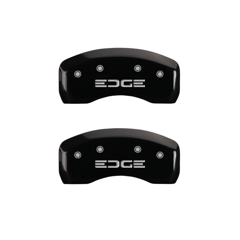 MGP 4 Caliper Covers Engraved Front & Rear Edge Black finish silver ch-thumbmail-5
