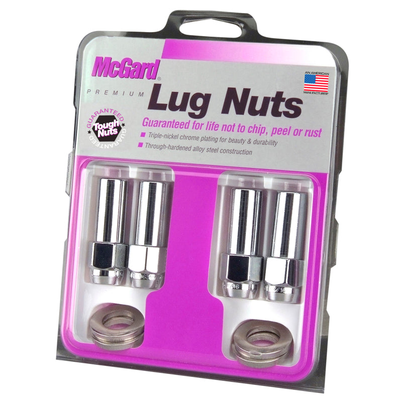 McGard Hex Lug Nut (X-Long Shank - 1.365in.) 1/2-20 / 13/16 Hex / 2.27in. Length (4-Pack) - Chrome-thumbmail-7
