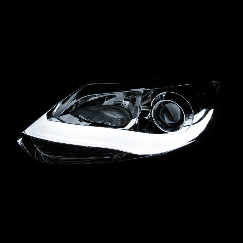 ANZO 2012-2014 Ford Focus Projector Headlights w/ Plank Style Design Black-thumbmail-3