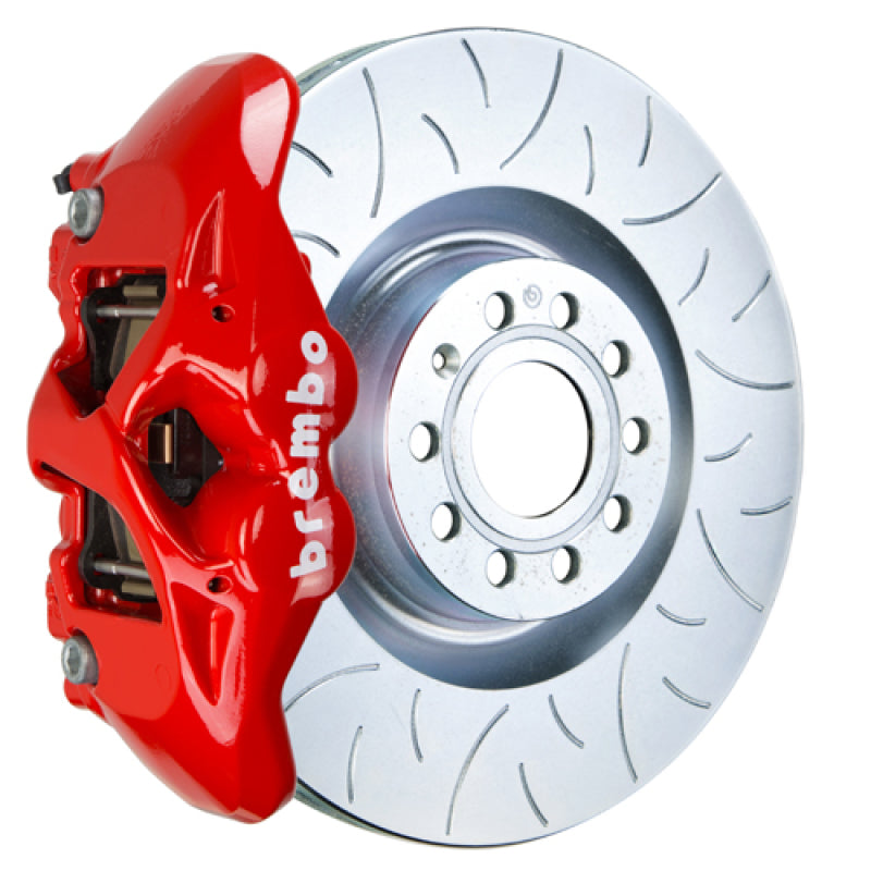 Brembo 05-10 Jetta GLI Front GT BBK 4 Piston Cast 345x30 1pc Rotor Slotted Type3-Red-thumbmail-1