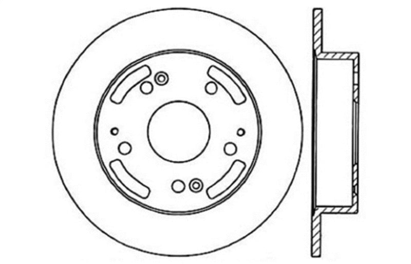 StopTech 02-06 Acura RSX Incl. Type S / 97-01 Integra Type R Slotted & Drilled Right Rear Rotor-thumbmail-8